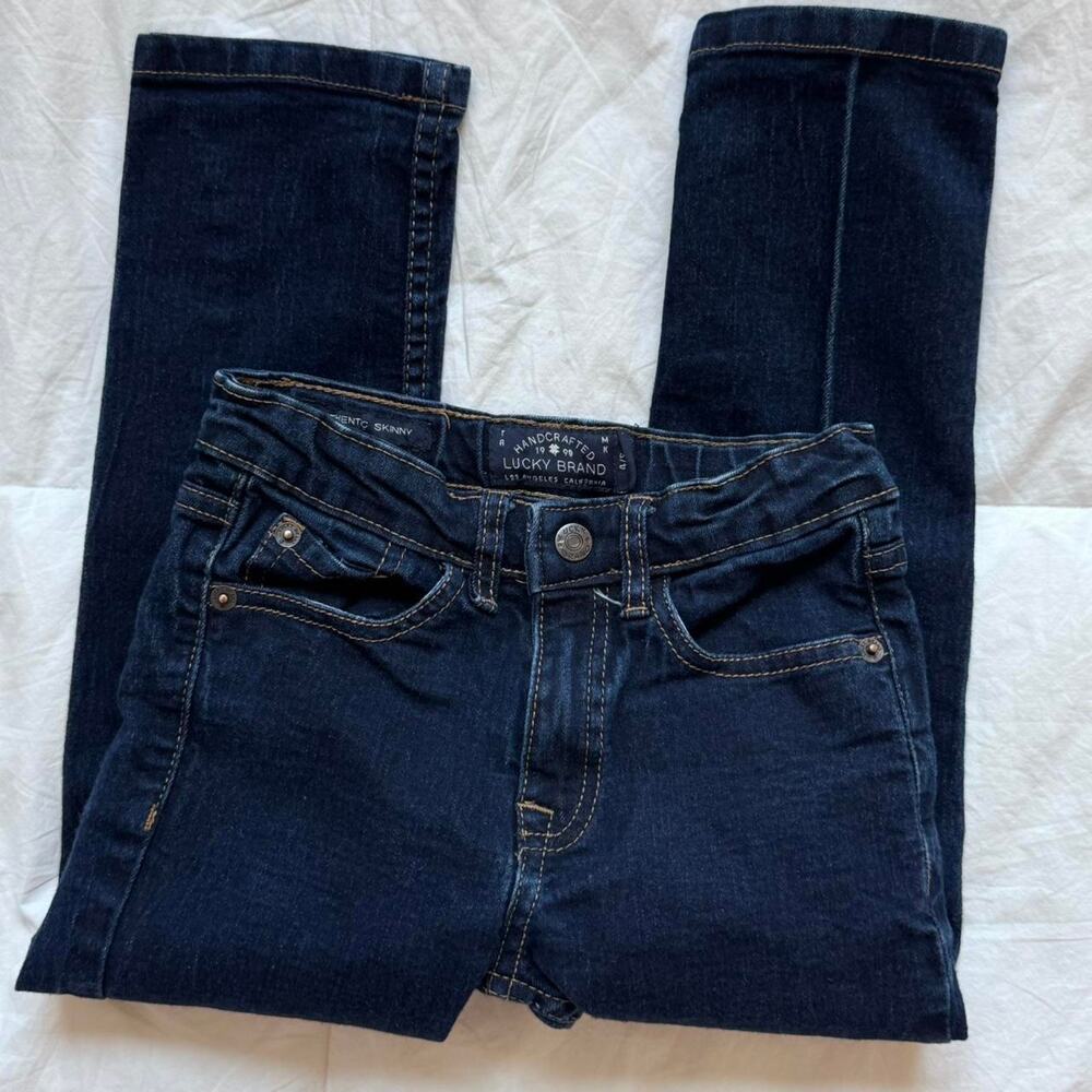 Dark wash authentic jeans lucky brand youth sz 4 5‎ casual straight leg